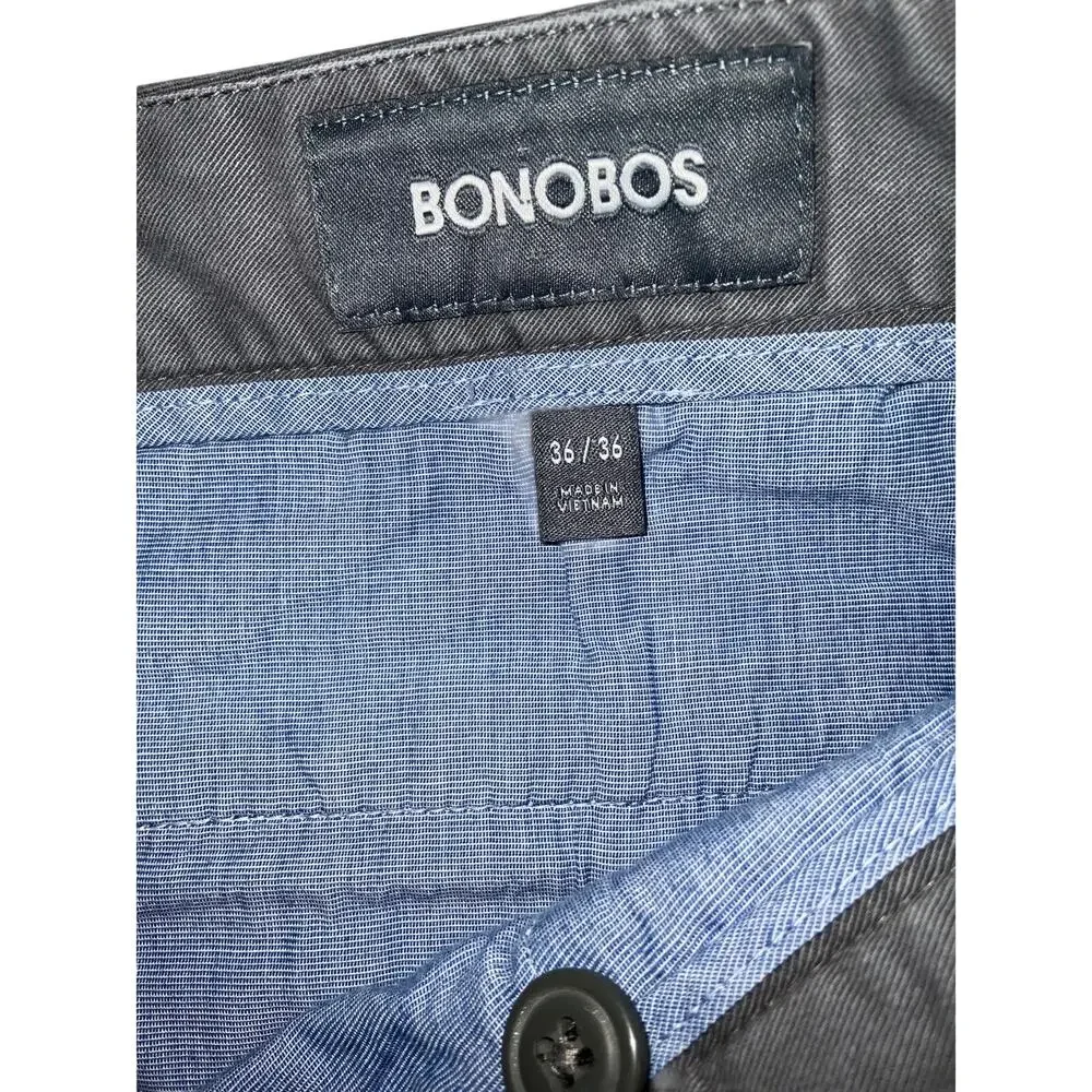 Bonobos Grey Straight Chino Pants Size 36/36